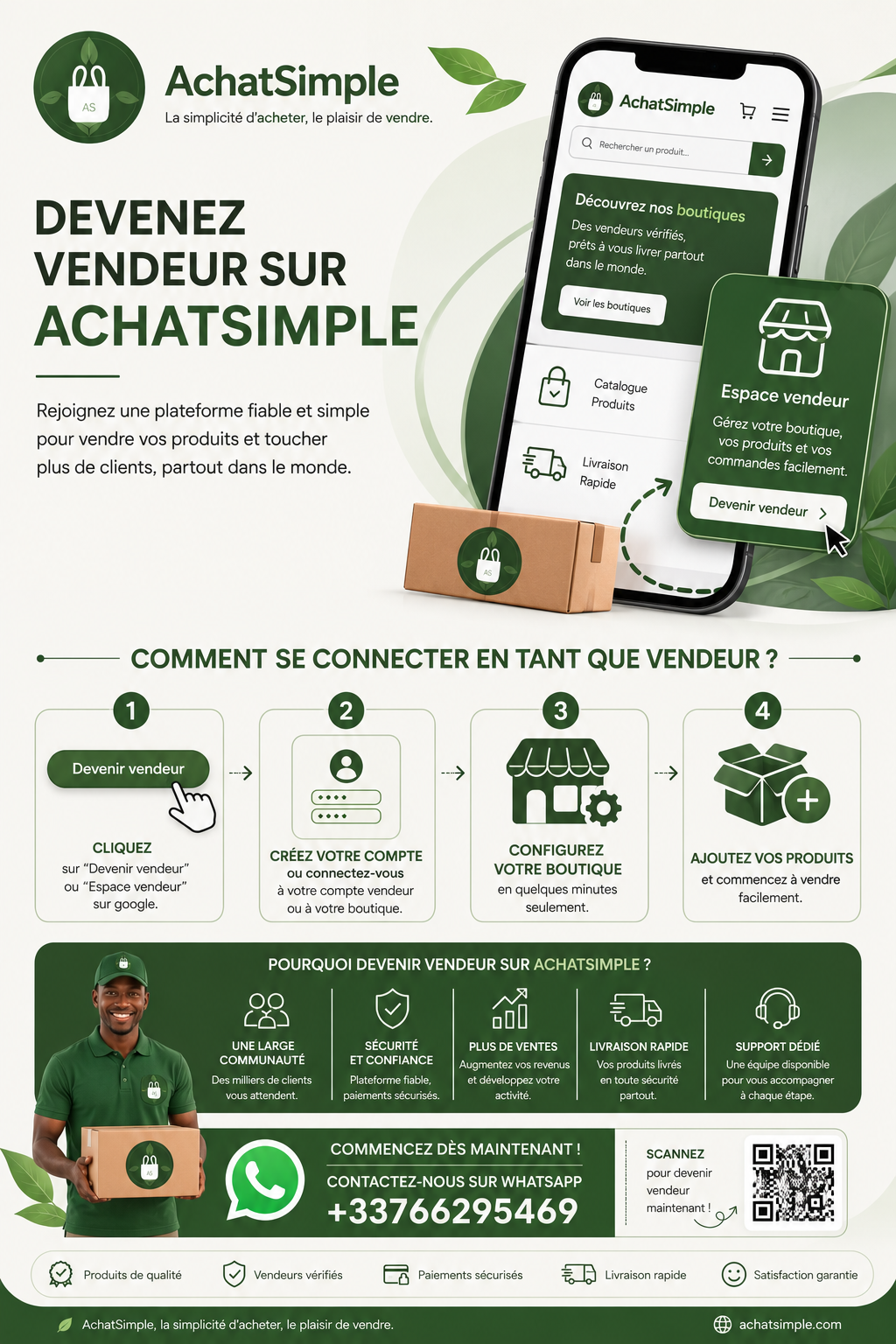Guide vendeur Achatsimple : créer, gérer et développer sa boutique en ligne